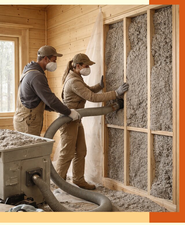 Утепление дачного дома эковатой в Элисте от 1502 руб./м2 — комплексно, ТепломастерЭлс