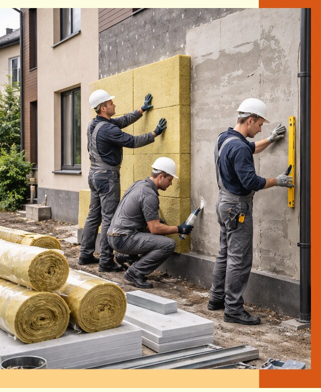 Утепление таунхауса в Элисте от 7456 руб/м2 — комплекс под ключ | ТепломастерЭлс