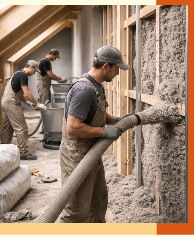 Утепление таунхауса эковатой в Элисте от 2278 руб./м² — монтаж и задувка | ТепломастерЭлс