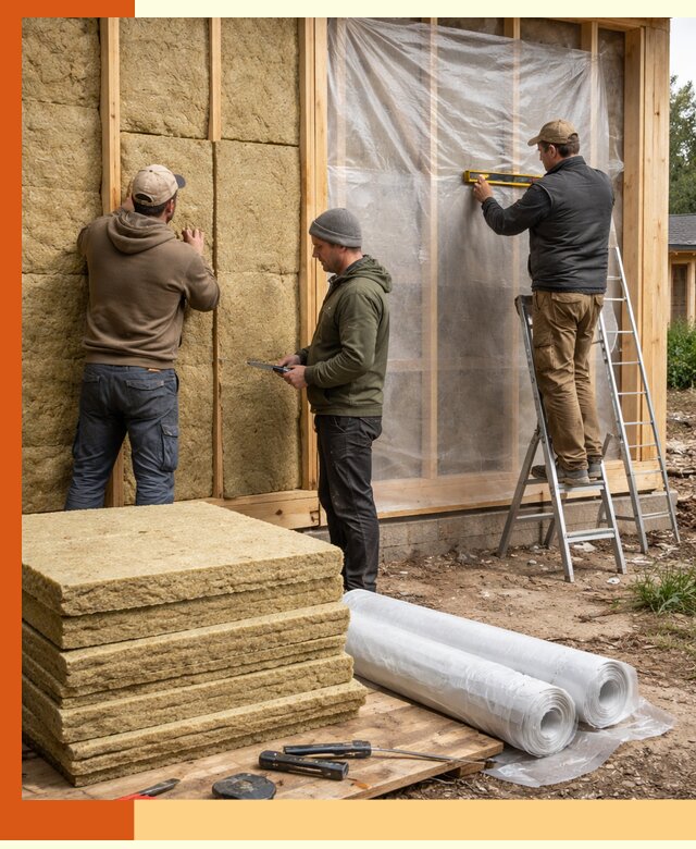 Утепление каркасного дома в Элисте под ключ с гарантией качества