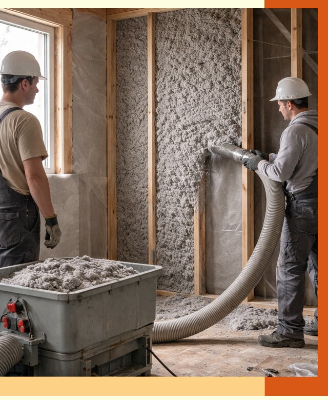 Утепление каркасного дома эковатой в Элисте от 1864 руб. | ТепломастерЭлс