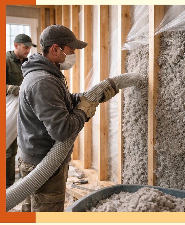 Утепление каркасного дома эковатой в Элисте — качественно и надолго