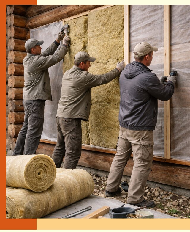 Утепление деревянного дома в Элисте эффективными технологиями