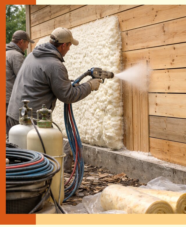 Утепление деревянного дома пенополиуретаном в Элисте