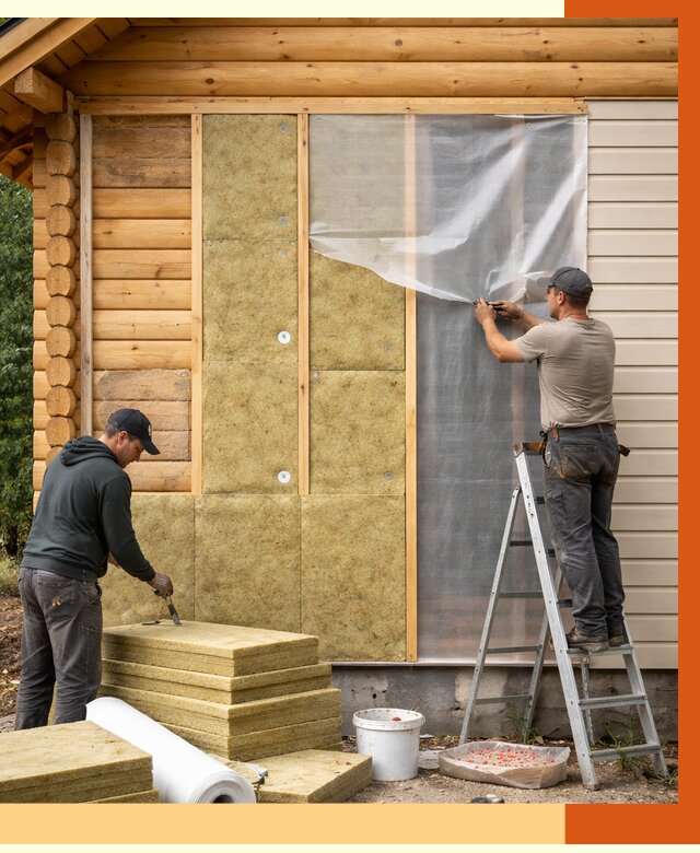 Утепление дома из бруса в Элисте от 3884 руб./м2 — работы под ключ | ТепломастерЭлс