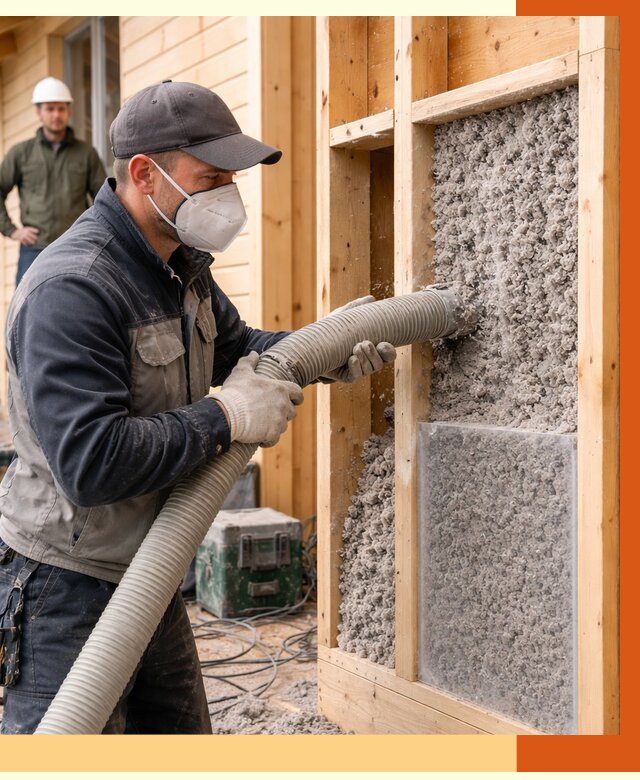 Утепление дома из бруса эковатой в Элисте от 1916 руб/м2 | ТепломастерЭлс