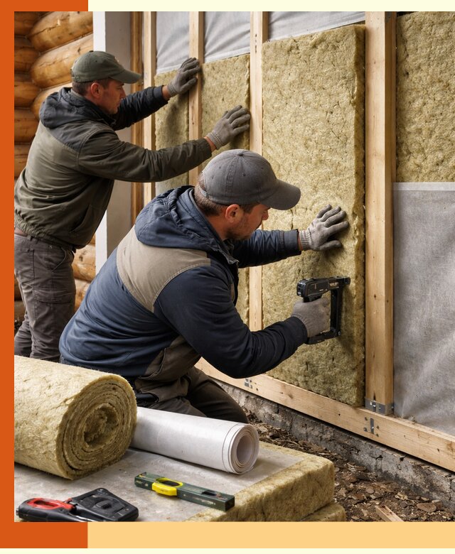 Утепление бревенчатого дома под ключ в Элисте