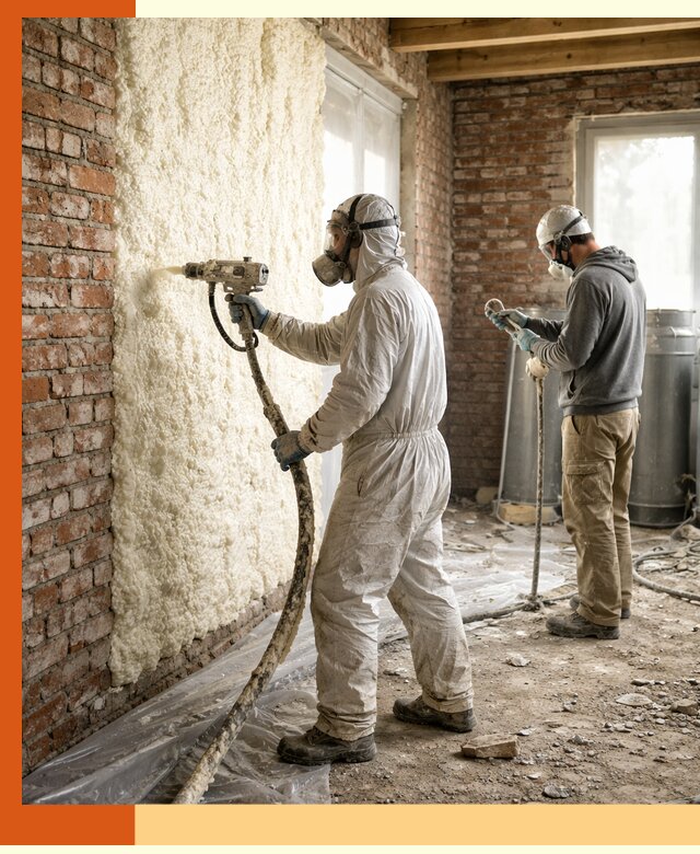 Утепление кирпичного дома пенополиуретаном в Элисте