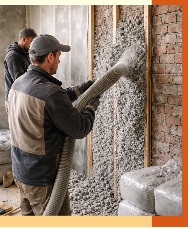 Утепление кирпичного дома эковатой в Элисте от 2434 руб./м² | ТепломастерЭлс