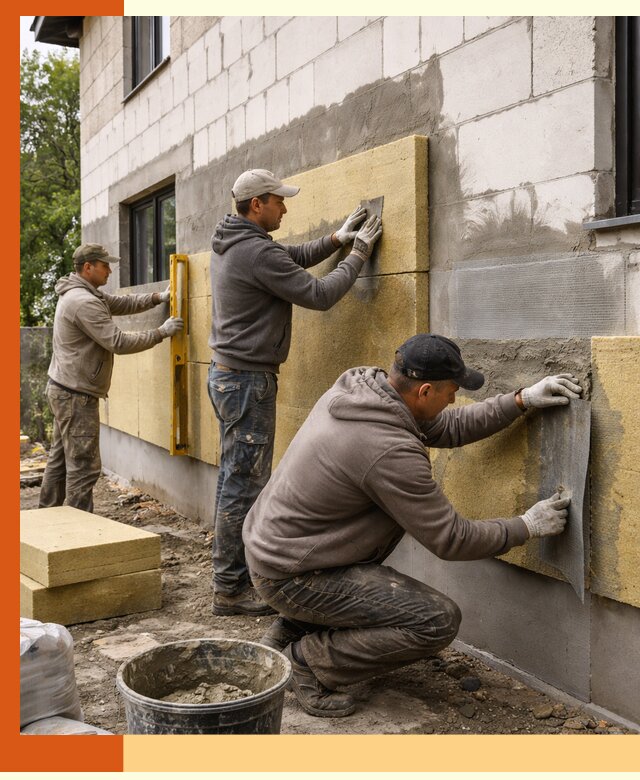 Утепление дома из газобетона в Элисте качественно и долговечно