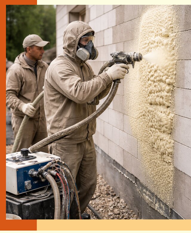 Утепление дома из газобетона ППУ в Элисте — надежная теплоизоляция