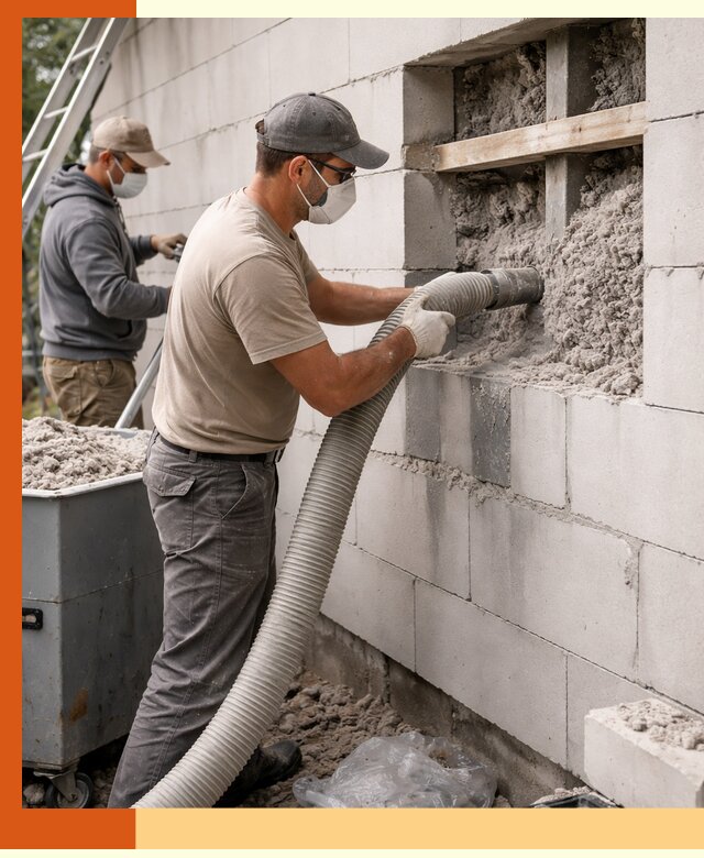 Утепление дома из газобетона эковатой в Элисте