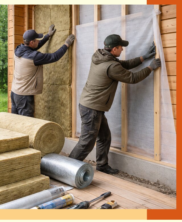 Утепление дома из двойного бруса в Элисте от 4971 руб./м² — ТепломастерЭлс под ключ