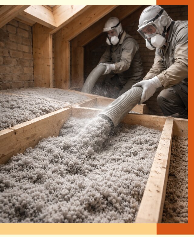 Утепление коттеджа эковатой в Элисте от 2589 руб./м² — комплексная задувка и монтаж | ТепломастерЭлс