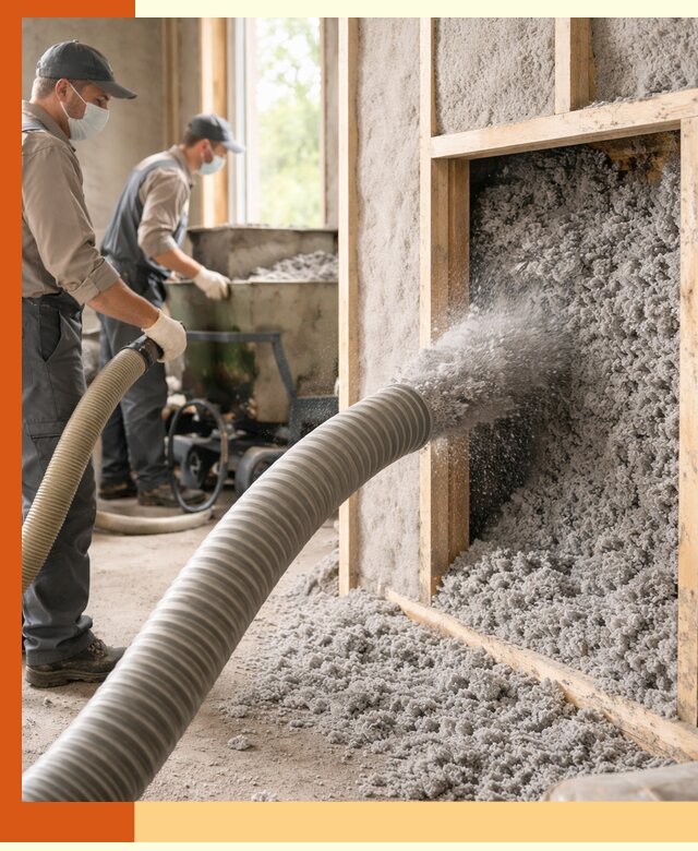 Утепление коттеджа эковатой в Элисте с гарантией качества