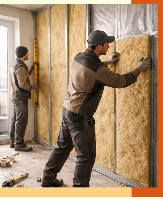 Утепление квартиры изнутри в Элисте от 4505 руб. за м2 | Проф. работы ТепломастерЭлс