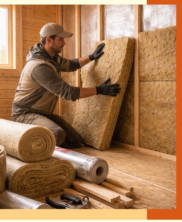 Утепление бани в Элисте под ключ от 4660 руб./м2 — утеплить потолок, пол и стены | ТепломастерЭлс