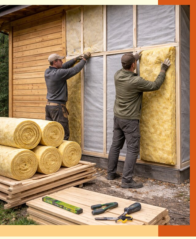 Утепление бани снаружи в Элисте от 88026 руб. под ключ | ТепломастерЭлс