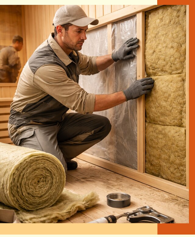 Утепление сауны изнутри в Элисте от 6731 руб. за м2 | ППУ, под ключ — ТепломастерЭлс