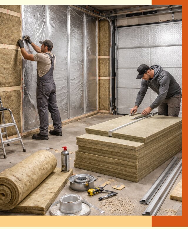 Утепление гаража в Элисте от 4660 руб/м2 — комплексное утепление ворот и стен | ТепломастерЭлс