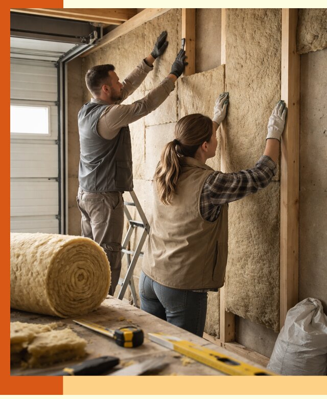 Утепление гаража изнутри в Элисте: быстро и надежно