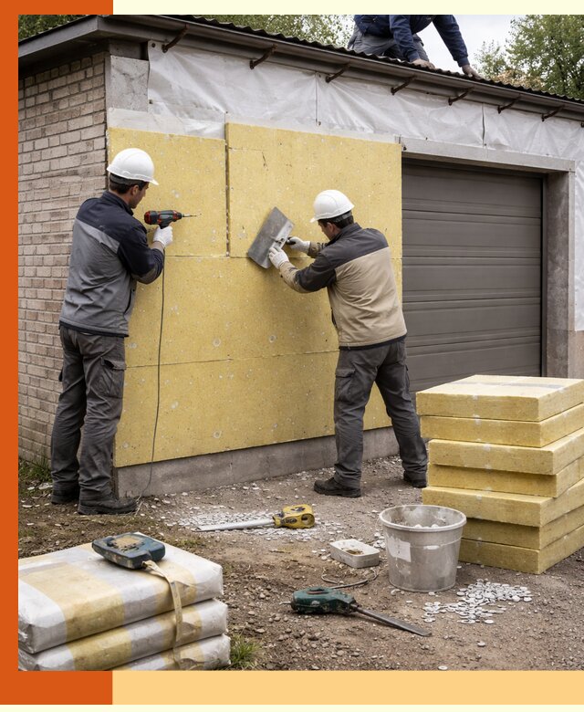 Утепление гаража снаружи в Элисте качественно и надёжно