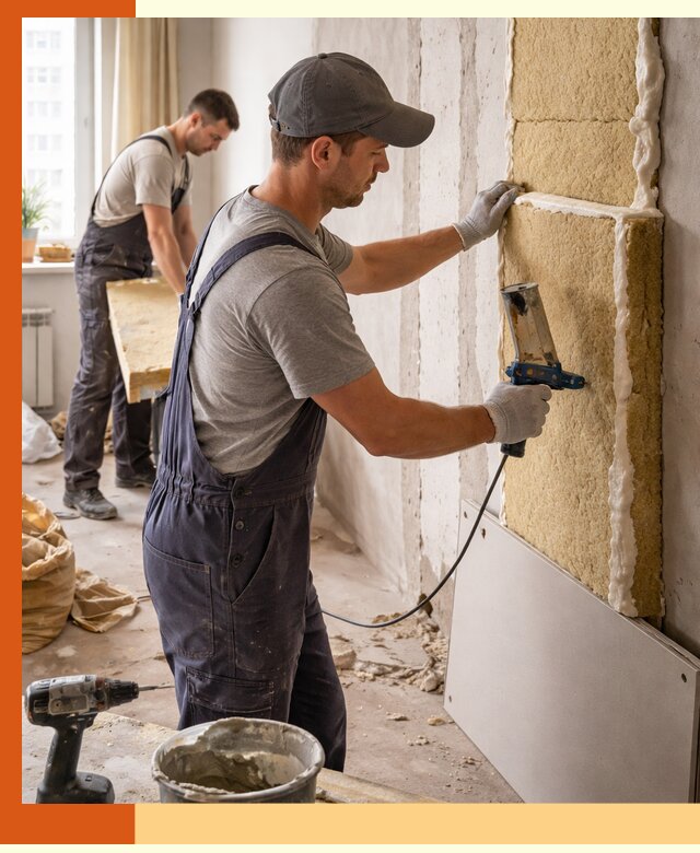 Утепление стен изнутри в Элисте — качественно и эффективно