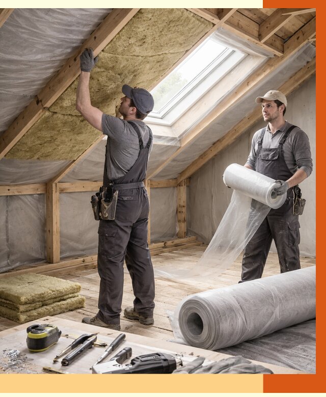 Утепление крыши изнутри мансарды в Элисте от 4350 руб./м² | ТепломастерЭлс