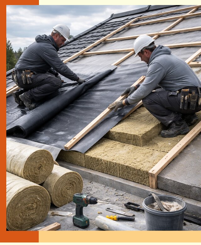 Утепление крыши снаружи в Элисте: профессиональная теплоизоляция