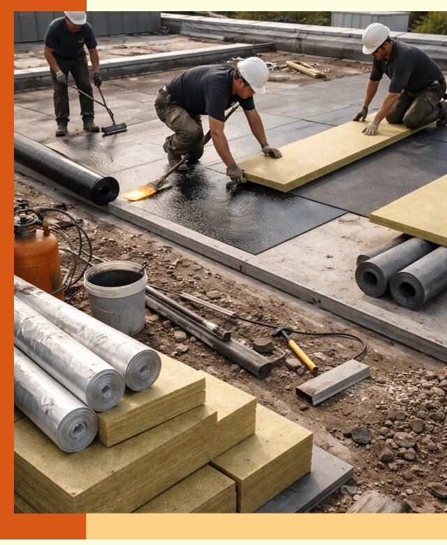 Утепление плоской крыши в Элисте — надежная теплоизоляция и герметизация