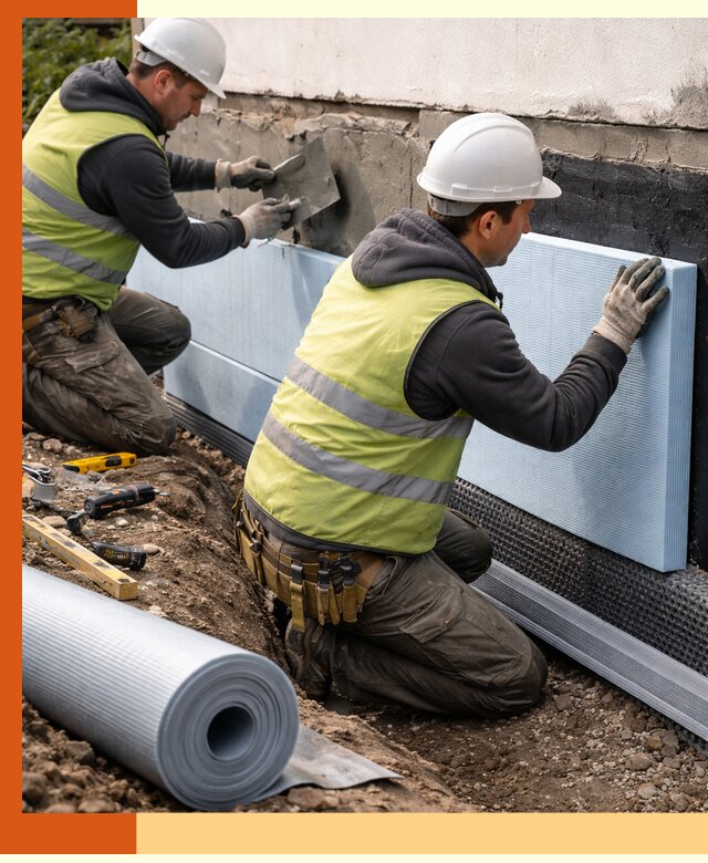 Утепление фундамента снаружи в Элисте — профессиональная теплоизоляция