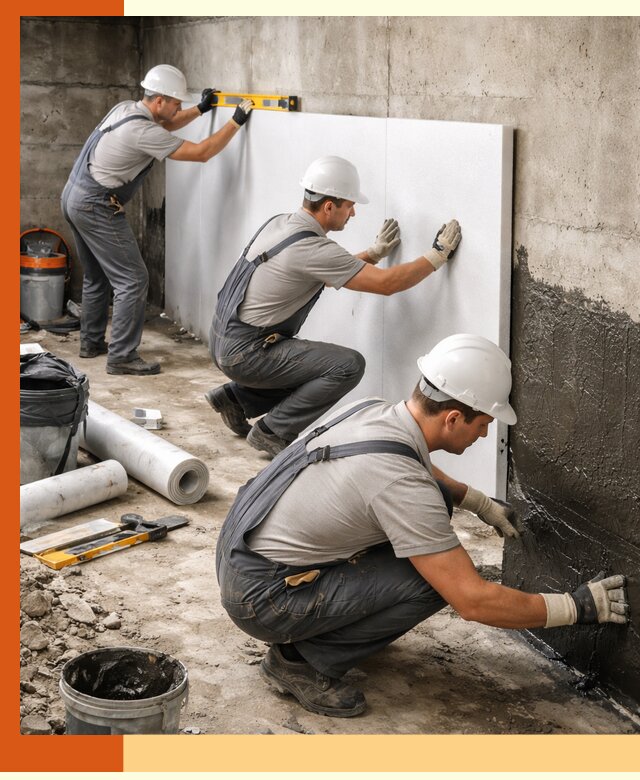 Утепление фундамента изнутри профессионально в Элисте