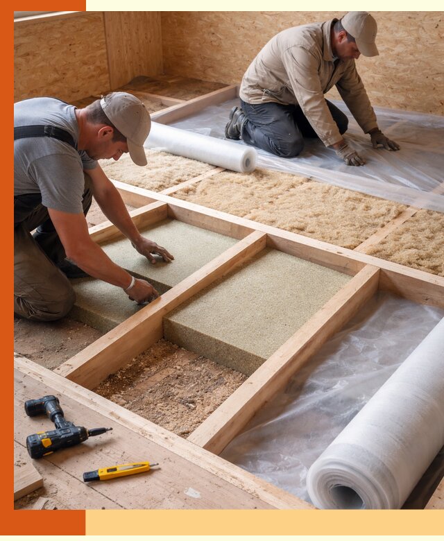 Профессиональное утепление деревянного пола в Элисте