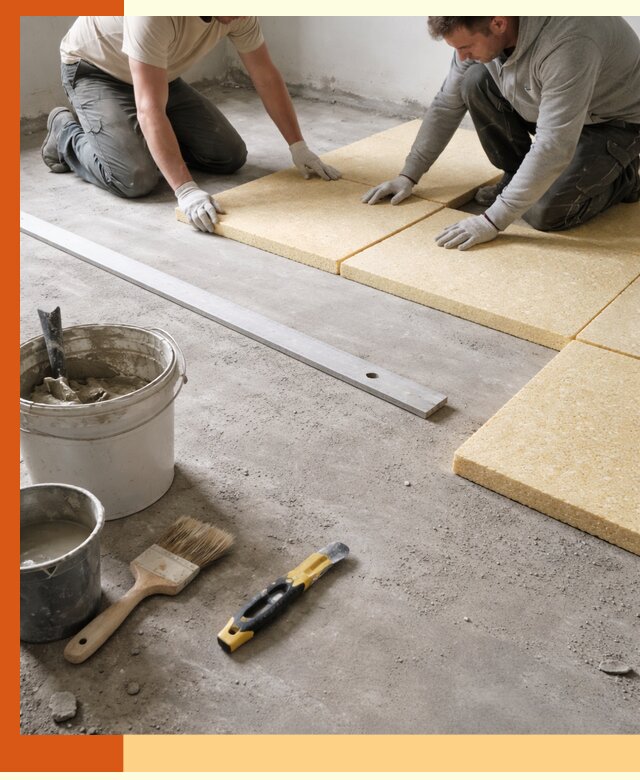 Утепление бетонного пола в Элисте профессионально и недорого