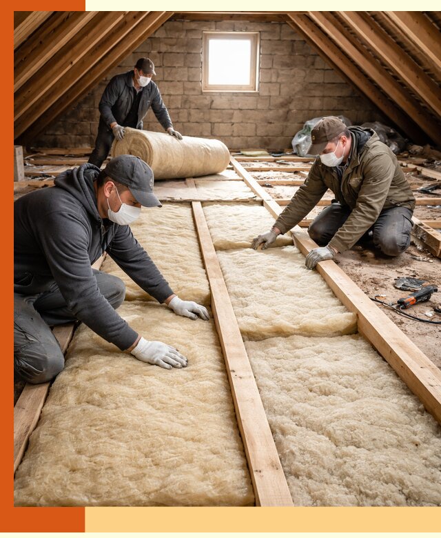 Утепление чердака в Элисте — профессиональная теплоизоляция кровли