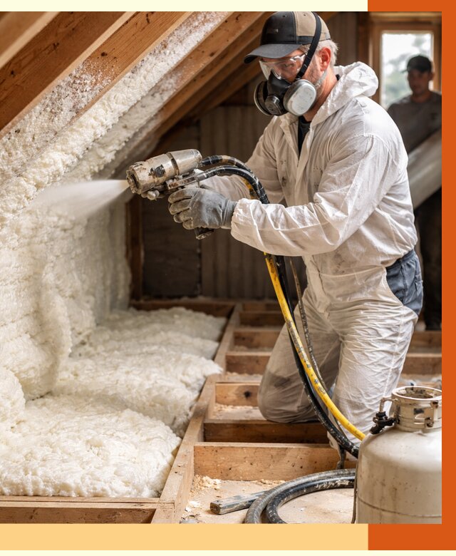 Утепление чердака ППУ в Элисте от 8927 руб./м2 — услуга под ключ | ТепломастерЭлс