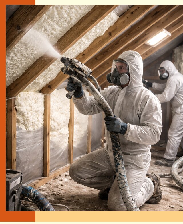 Утепление чердака пенополиуретаном (ППУ) в Элисте