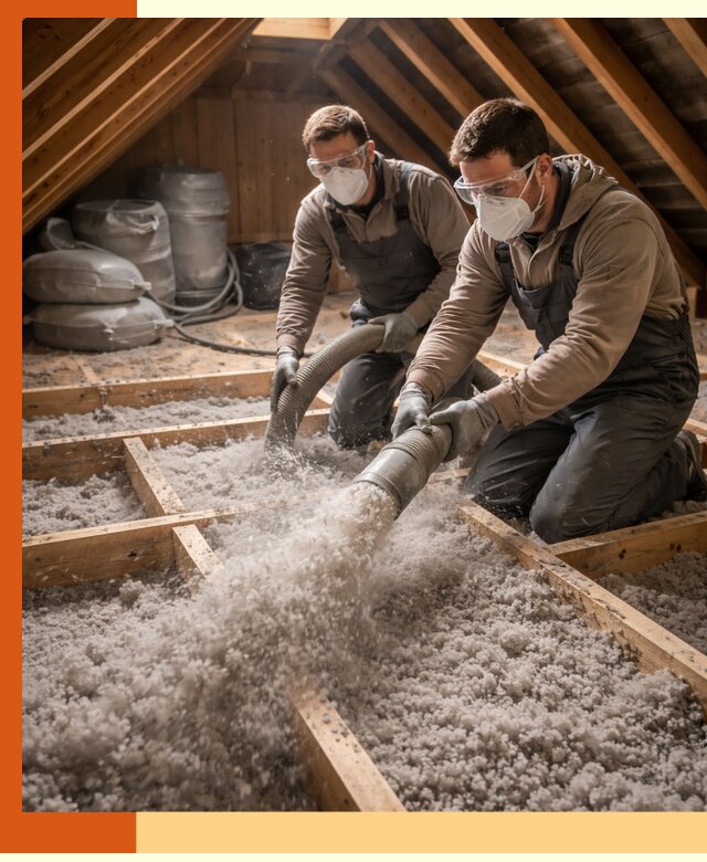 Утепление чердака эковатой в Элисте — быстро и надёжно