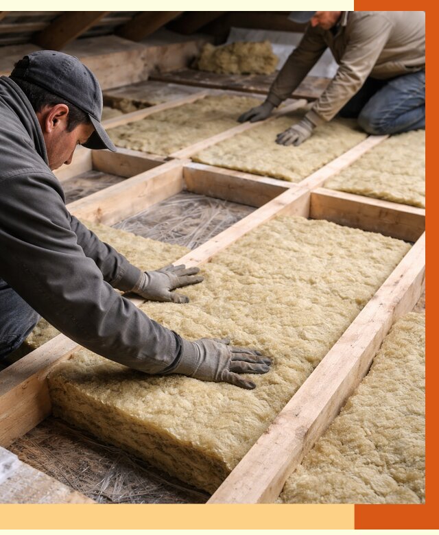 Утепление чердака минватой в Элисте от 3625 руб/м2 под ключ | ТепломастерЭлс