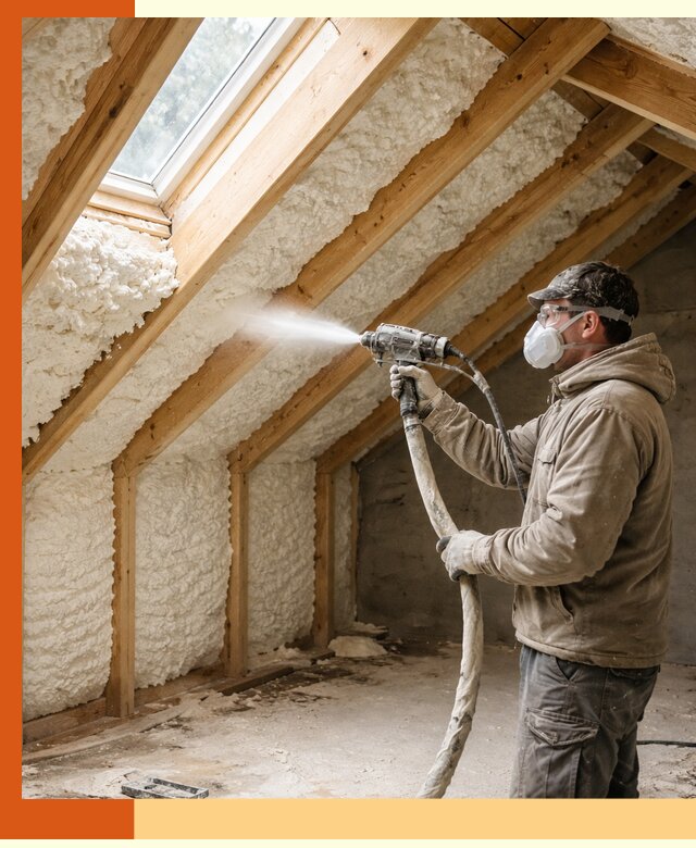 Утепление мансарды ППУ в Элисте быстро и надежно