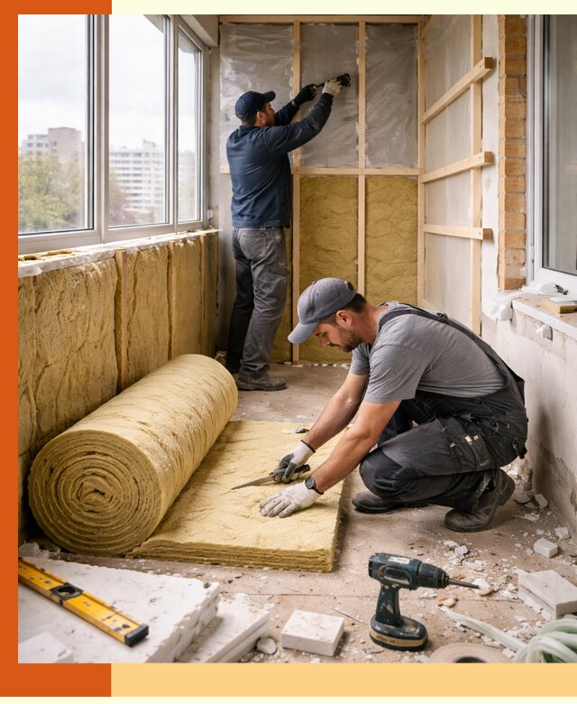 Утепление балкона под ключ в Элисте качественно и быстро