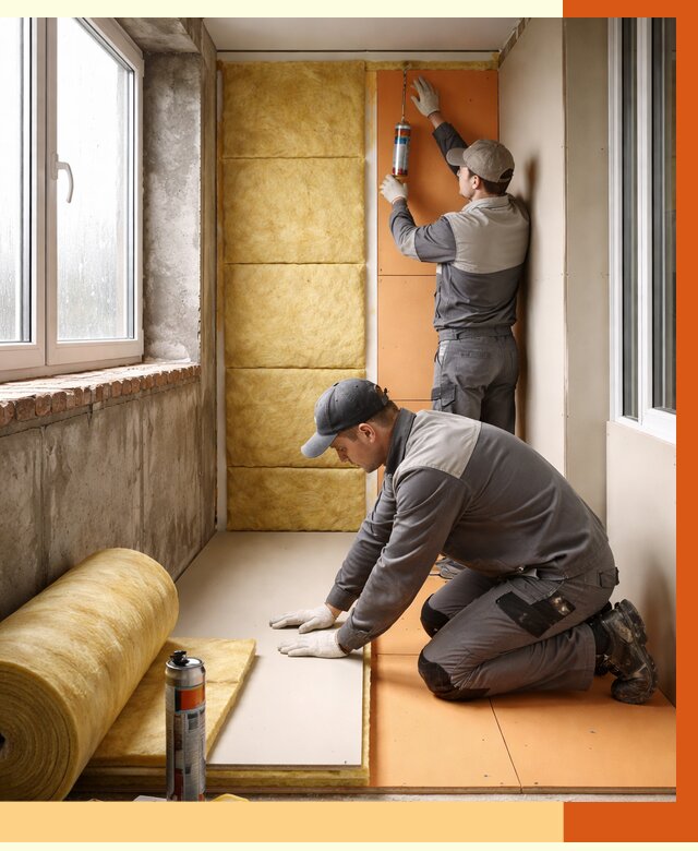 Утепление лоджии под ключ в Элисте от 6731 руб/м2 — комплексное решение | ТепломастерЭлс