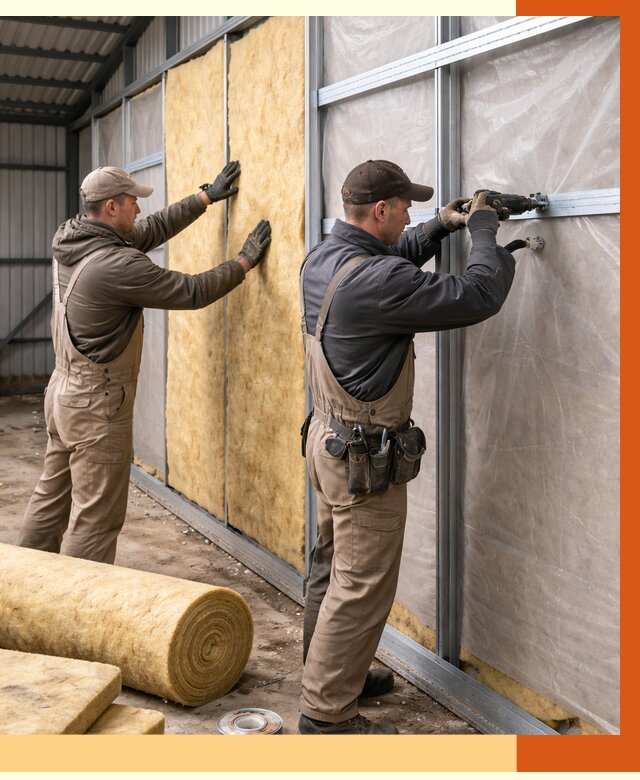 Утепление металлического ангара в Элисте от 4919 руб/м2 — услуги под ключ | ТепломастерЭлс