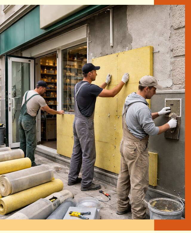 Утепление магазина в Элисте от 4660 руб/м2 — цена, стены и снаружи | ТепломастерЭлс