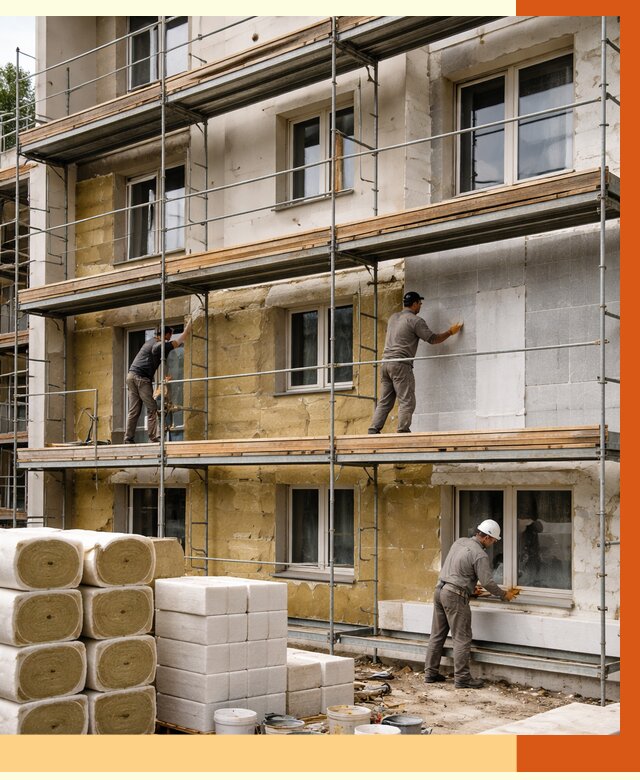 Утепление гостиницы в Элисте от 7456 руб./м2 — комплексно, ППУ, под ключ | ТепломастерЭлс