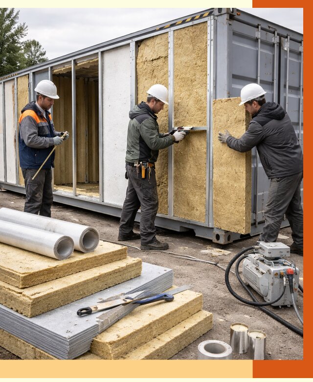 Утепление морского контейнера в Элисте от 3884 руб. под ключ | ТепломастерЭлс