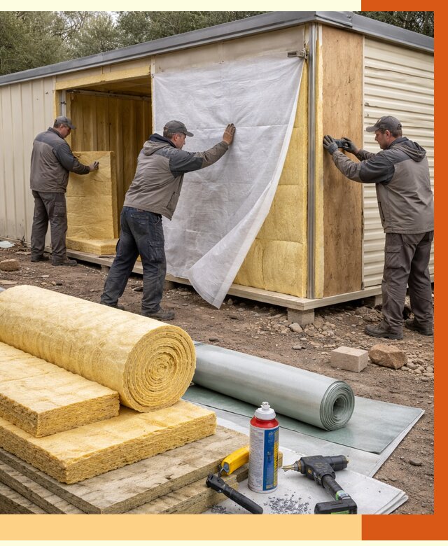 Утепление строительной бытовки в Элисте от 12945 руб. под ключ | ТепломастерЭлс
