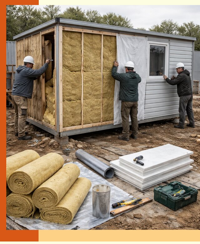 Утепление строительной бытовки под ключ в Элисте для любых условий