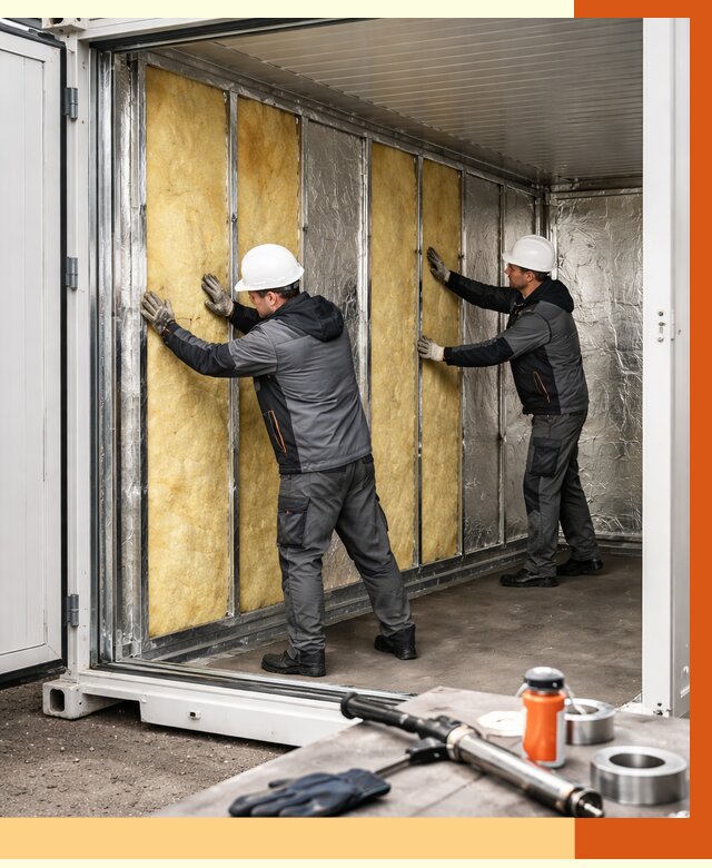 Утепление рефрижераторного контейнера в Элисте от 46602 руб./м² | ТепломастерЭлс