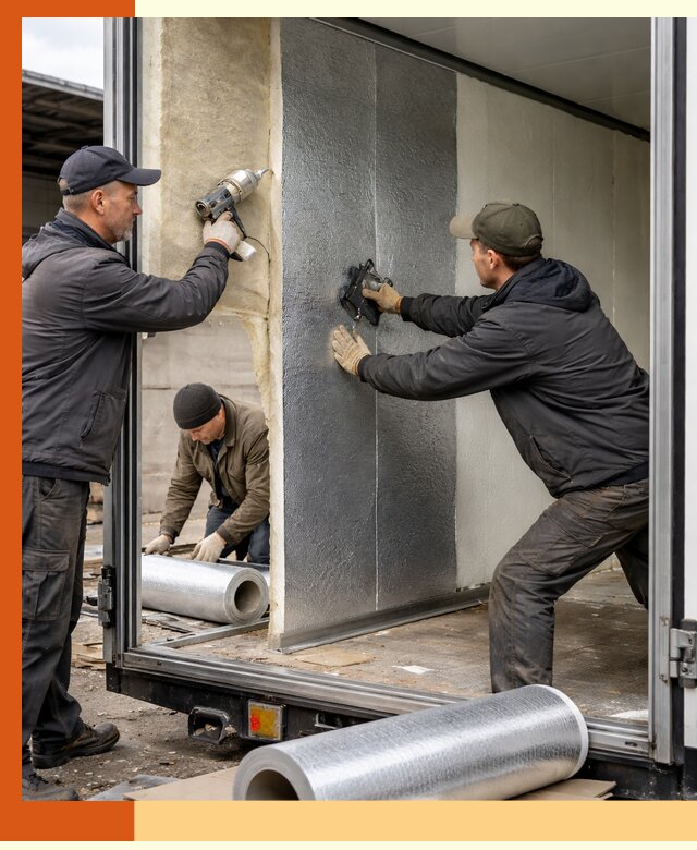 Утепление холодильного кузова в Элисте — монтаж и теплоизоляция